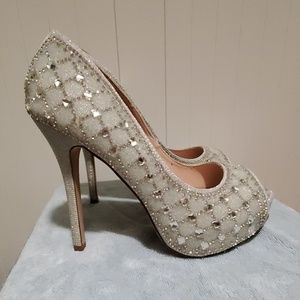 Silver Studded Heels